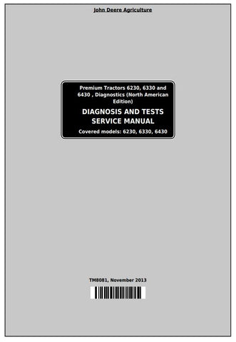 Pdf TM8081 John Deere 6230, 6330, 6430 Premium Tractor Diagnostic and Test Service Manual