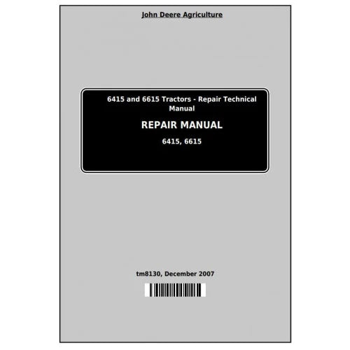 Pdf TM8130 John Deere 6415 6615 Tractor (SA) Repair Service Manual